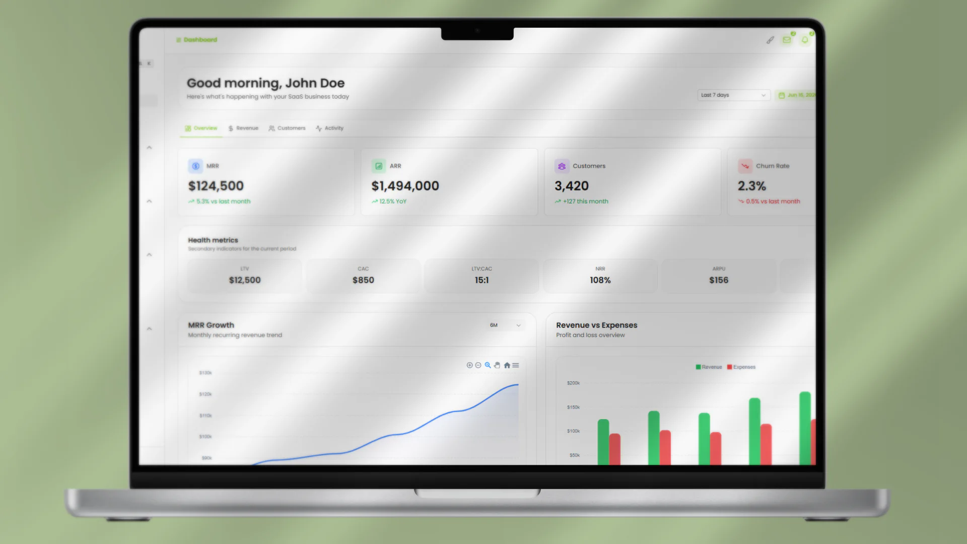 Lumo Dashboard — project view 4