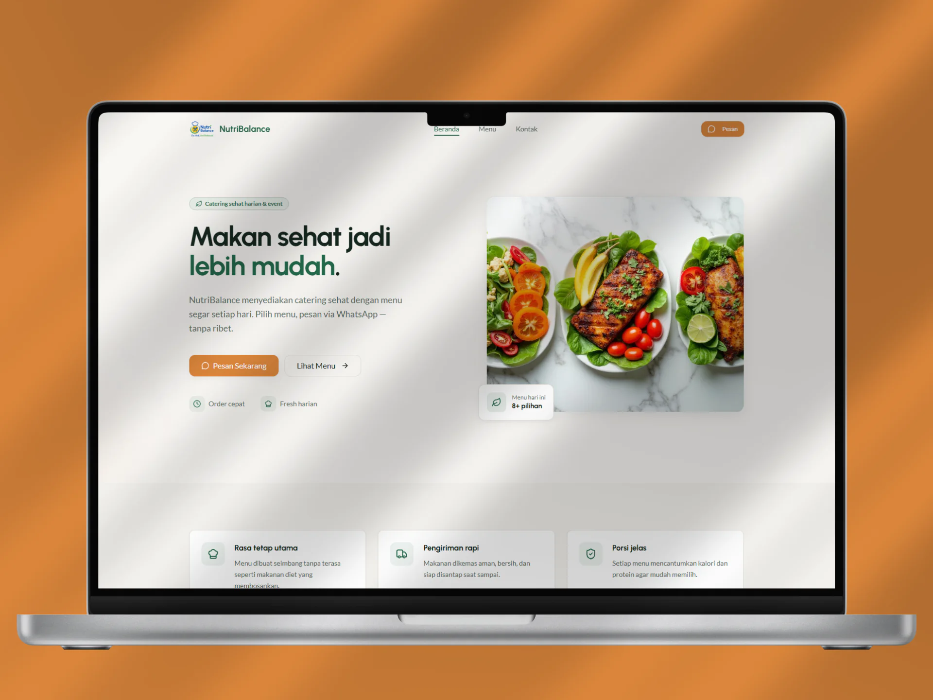 NutriBalance — Responsive Healthy Catering Web App