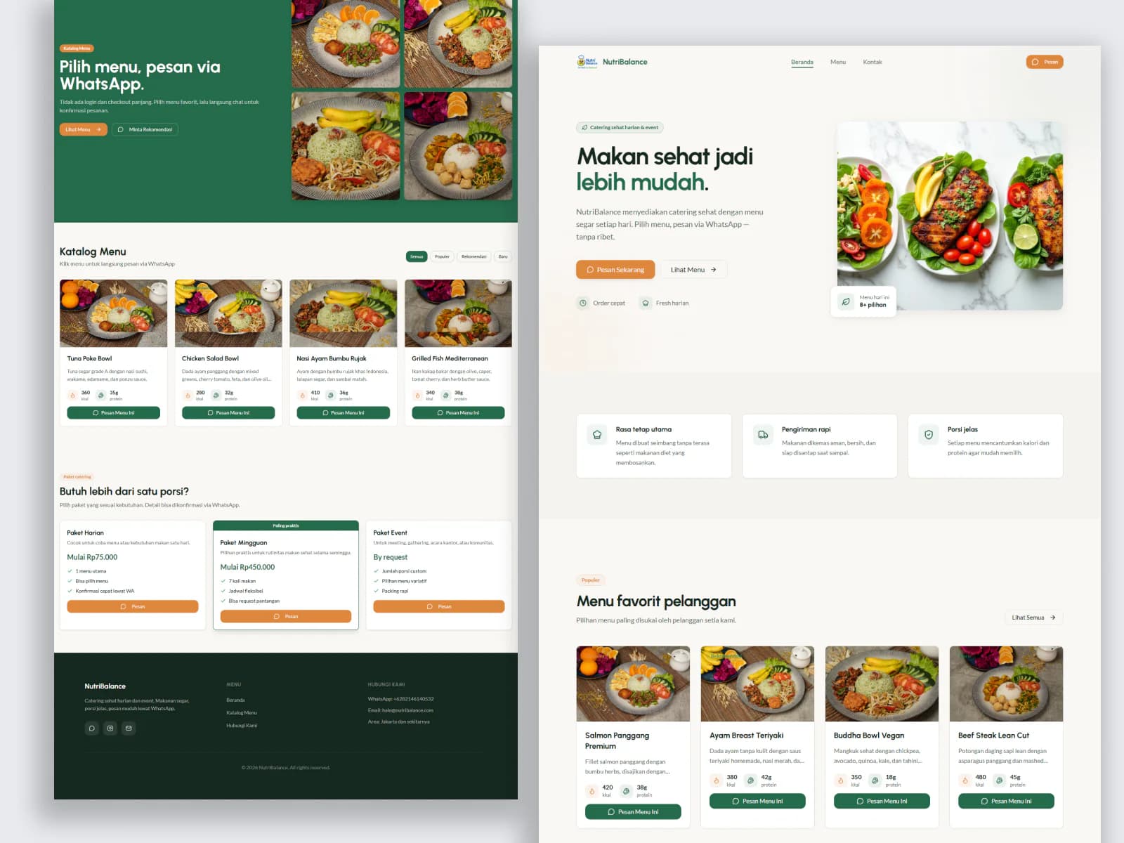 NutriBalance — Responsive Healthy Catering Web App — project view 2